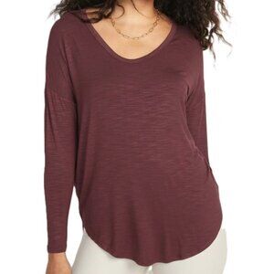 Luxe Long Sleeve Voop Neck Tunic T-Shirt - NEW!